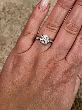 Petite Crescent Royal T collection by Tacori w/2.01 Center lab created Diamond